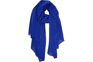 YOUR SMILE for Women Lightweight Breathable Solid Color Soft Chiffon Long Fashion Scarves Sun-proof Shawls Wrap