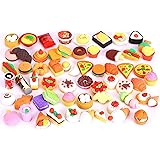30 PCs Joanna Reid Collectible Set of Adorable Puzzle Sweet Dessert Food Cake Erasers for Kids - No Duplicates - Puzzle Toys