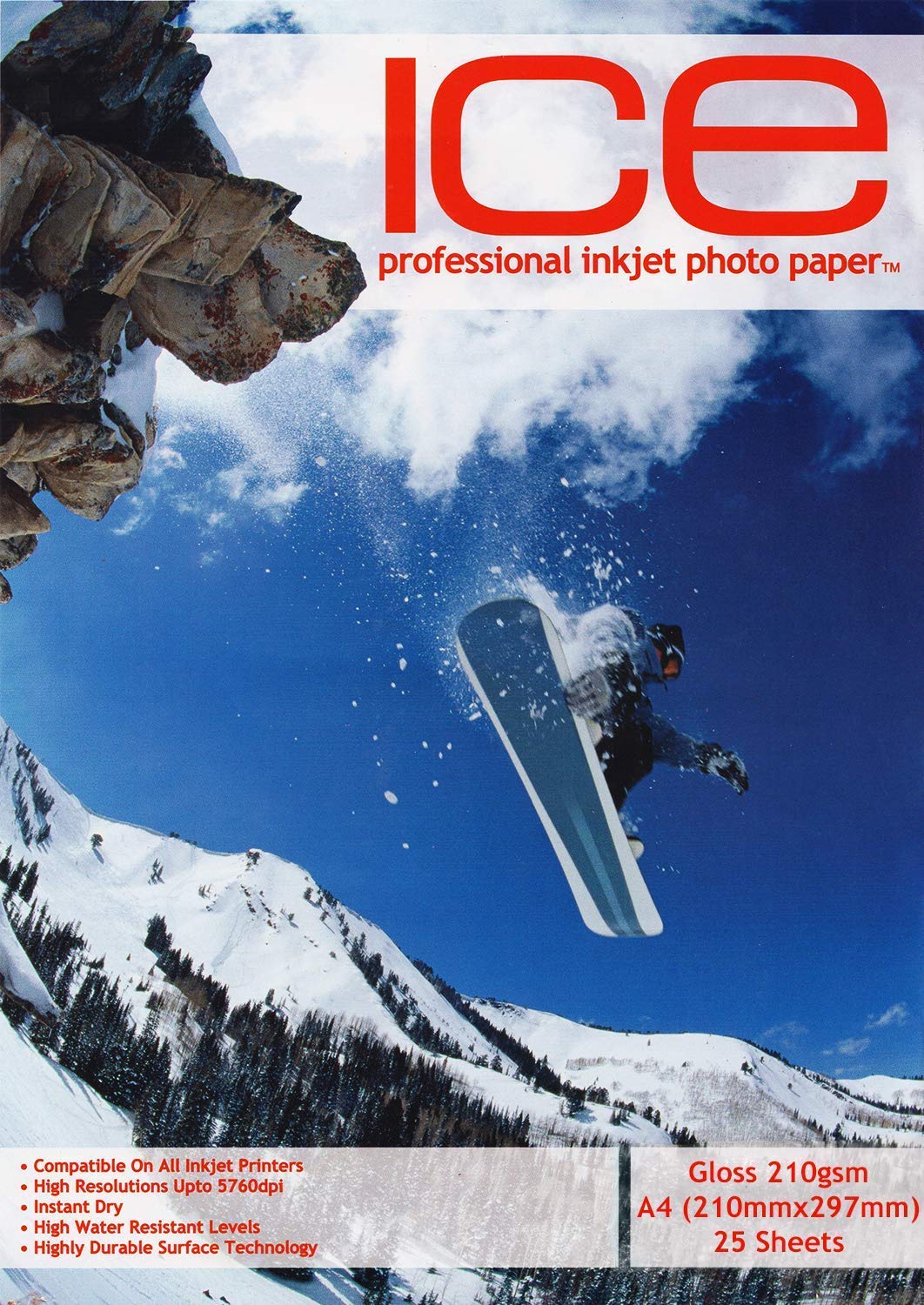 ICE 50 Sheets 8x6 Premium Gloss Photo Paper 210gsm