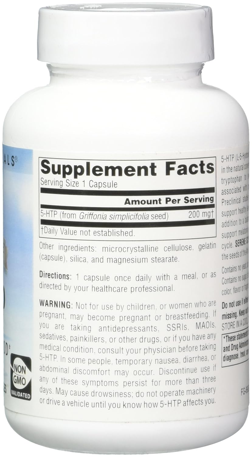 Amazon.com: SOURCE NATURALS Serene Science 5-HTP 200 Mg Capsule, 60 Count: Health & Personal Care