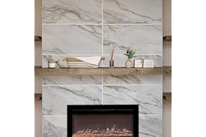 Urbandi Modern Fireplace Mantel, Contemporary, Floating Mantle, Shelf, Hand Crafted, (Aged Barrel, 60Lx3Hx8D)