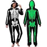 Spooktacular Creations Halloween Skeleton Costume, Adult Skeleton Costume Jumpsuit for Women Halloween Cosplay Dress Up Party