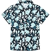 YALLET Boys Hawaiian Shirt Cool Summer Hawaii Shirts Casual Short Sleeve Button Down Aloha Beach Tee Tops 2-10 Years