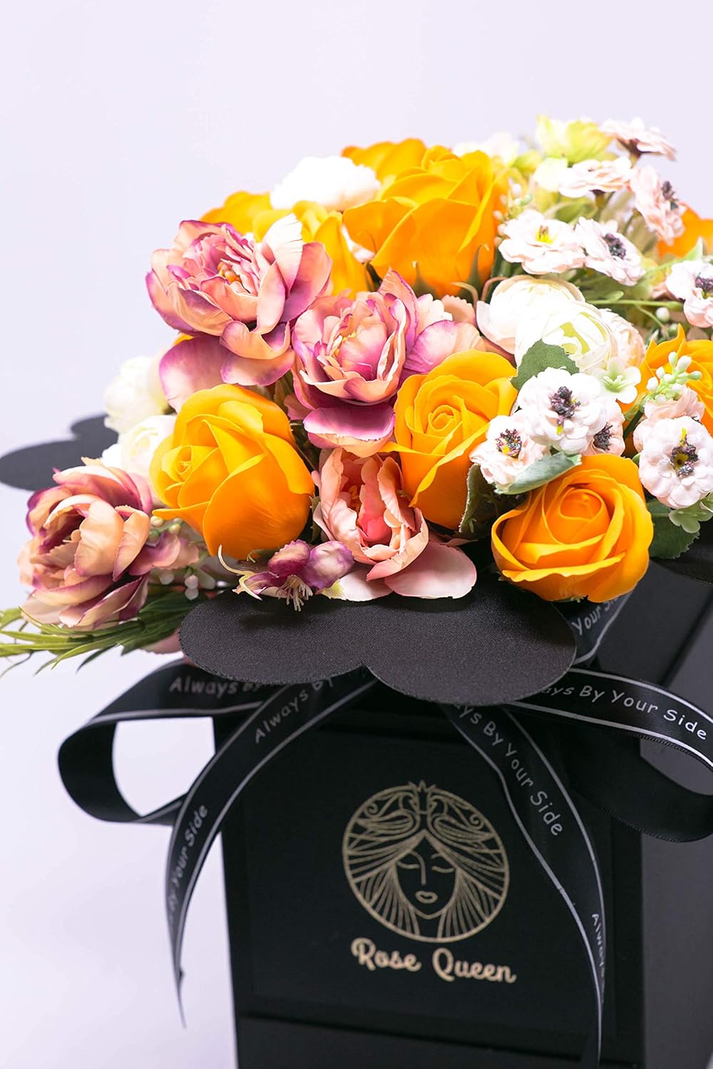 Amazon Co Jp Celebration Never Withered Flowers Rose Queen Bouquet Bubble Flower Scented Bouquet Comes With A Stylish Vase Included Soap Flower Fragrance Flower Scented Flowers Of Soap Material Birthday School Entrance Celebration Retirement