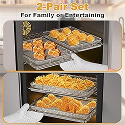 Air Fryer Basket for Oven 15.7"x11.8", 2-Pair Set
