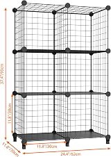 HOMIDEC 6 Cube Wire Storage Shelves Modular Closet Organizer Cabinet view 3