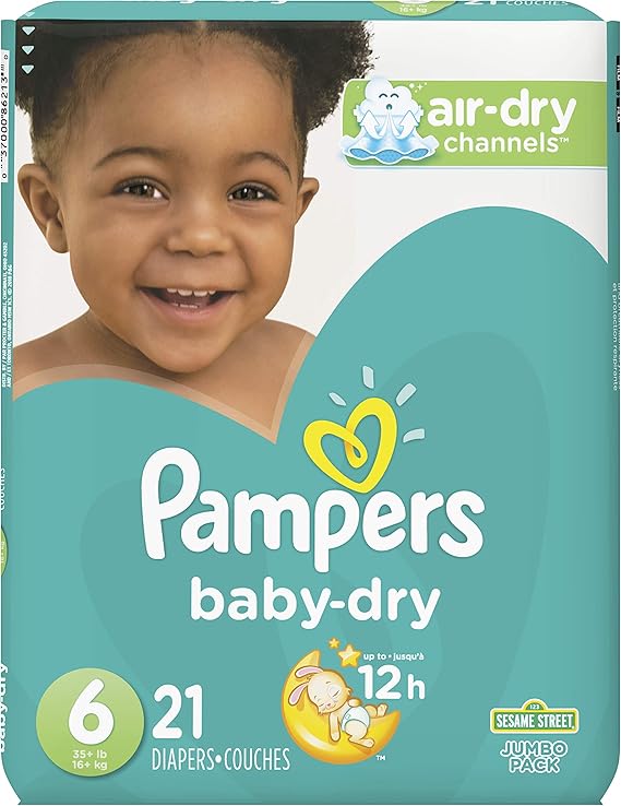 pampers baby dry extra large size 6s 19s