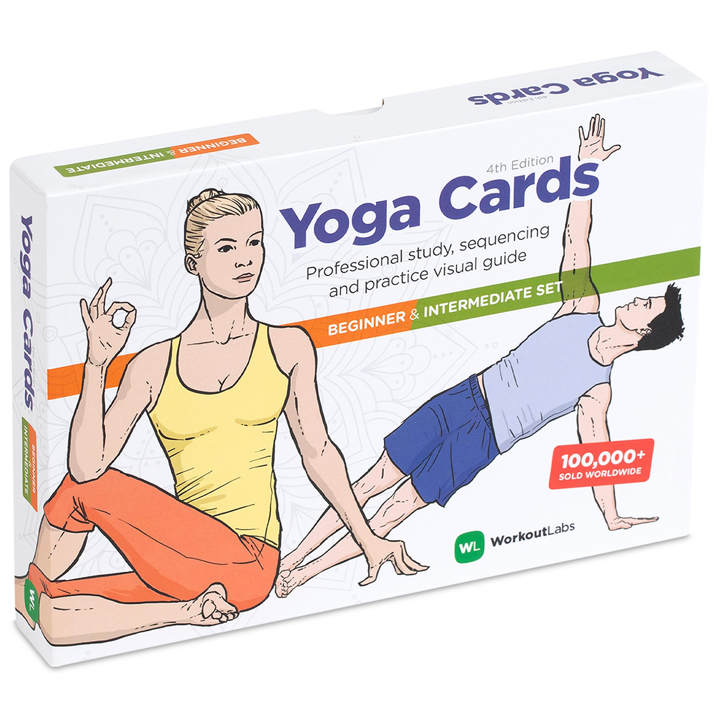 WorkoutLabs Yoga Cards I & II – Complete Set Beginners & Intermediate: Professional Study, Class Sequencing & Practice Guide · Premium Yoga Asana Flash Cards Deck with Sanskrit for Home Exercise & YTT