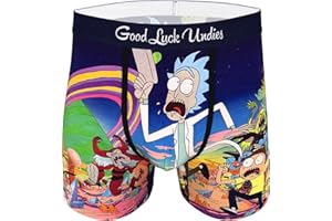 Good Luck Undies Men's Rick and Morty Boxer Brief Underwear