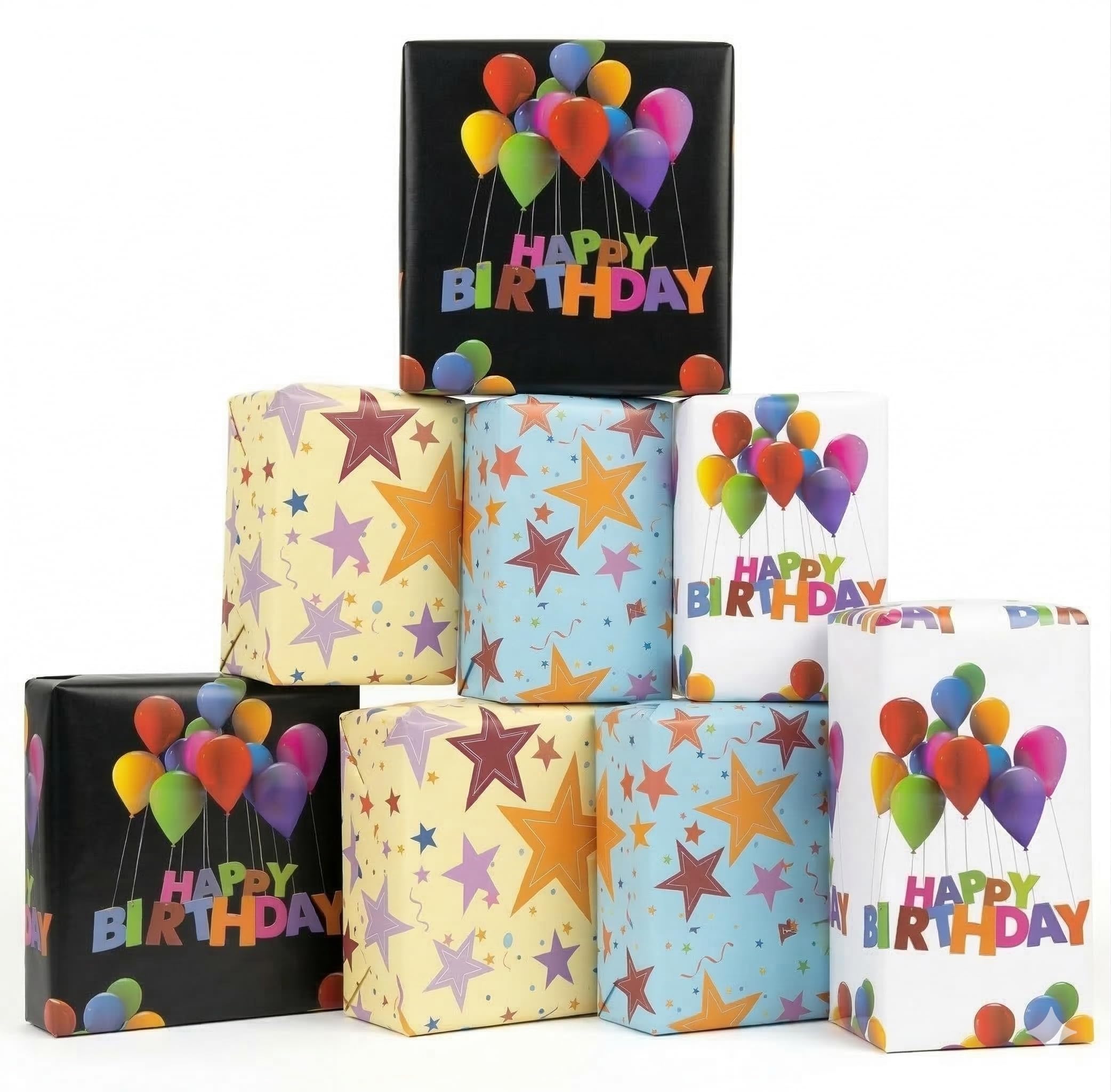 Wrapping Paper Gift Wrap Multipack (10) x Sheets Set with Tags - Eco Friendly