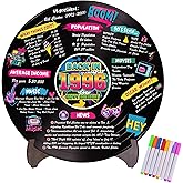 Holkcog Vinyl Record 30th Birthday Decoration, Gold 1996 Birthday Party Poster Sign With Stand, Vintage 90s theme Party Supplies for Men& Women, 30th Anniversary Class Reunion Gifts