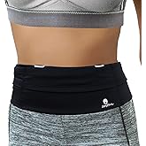 CrosFace Universal One Size Waist Pack, Black, Water Resistant, Secure Pockets, Comfortable Design