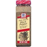 McCormick Black Pepper, Pure Ground, Hand-Harvested, 16 Oz | Works as a pepper shaker for salads, soups, vegetables, omelets, roasted meats, and biscuits for cooking and everyday meals