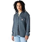 Carhartt Womens Oversized-fit Heavyweight Waffle Knit Shirt