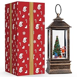 Christmas Snow Globe Lantern Water Glittering