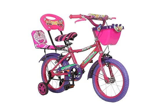 Outdoor Cycles Ridewell 14 Inches Bicycle Pink Purple for 2.5 to 4.5 Age Group (Semi Assembled with Assembly Instruction Manual & Tool Kit)