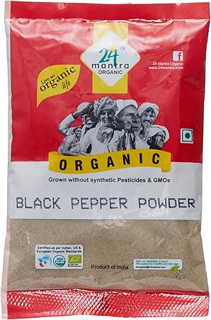 24 Mantra Organic Black Pepper Powder, 100g