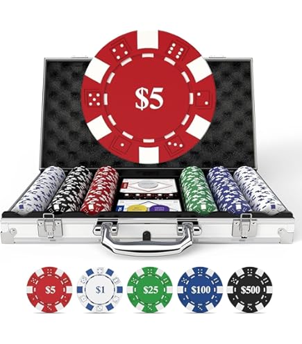 Poker☆ fake です Amazon.com: 300pc Denomination Fake Plastic Poker Chips Set