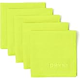 DRYKI Sweat Absorbing Handkerchiefs - The Original Pocket-Sized Sweat Towels - Quick-Dry Microfiber Sweat Rags for Face, Hands, & Body - Men & Women - Gym, Sports, and Work (High-Vis Yellow: 5 Pack)