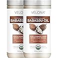 velona Babassu Oil USDA Certified Organic - 64 Fl Oz | 100% Pure and Natural Carrier Oil | Refined, Cold Pressed