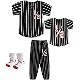 Six Month Half Birthday Baseball Pant Set Baby 1/2 Tee Pants Gift Half Way to One T-Shirt Pant