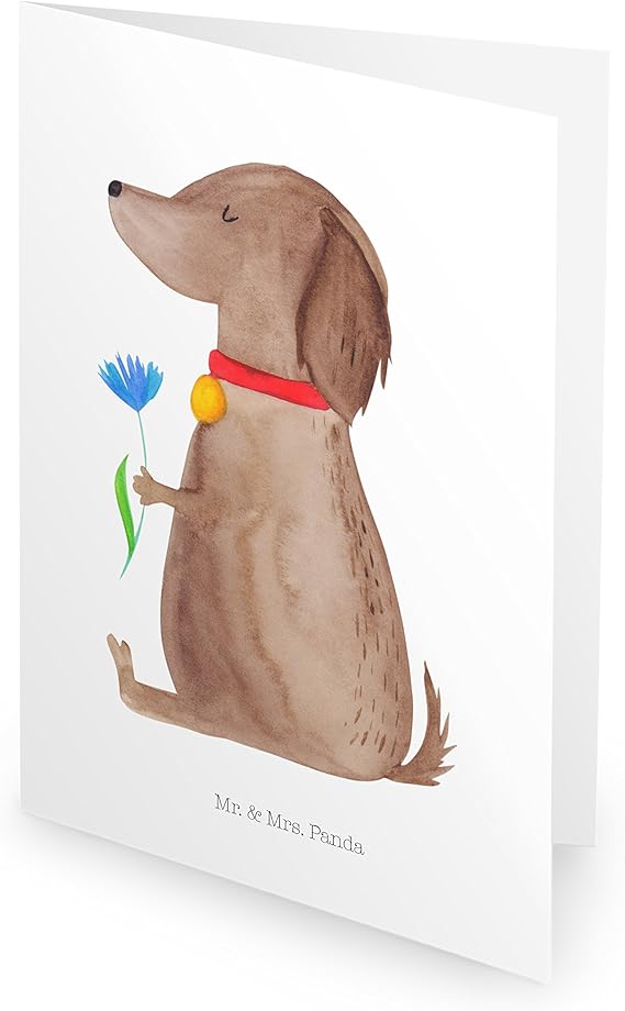 Mr Mrs Panda Hochzeitskarte Einladungskarte Grusskarte Hund Blume Farbe Weiss Amazon De Kuche Haushalt