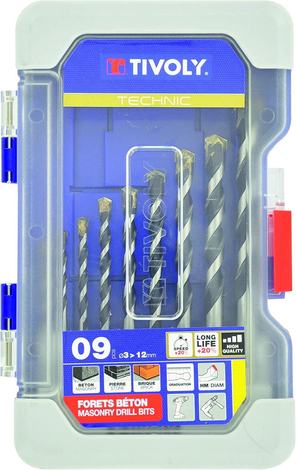 Tivoly 10960370018 T9 Drill Bit Set Concrete Industry