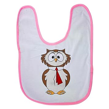 Amazoncom Pink Baby Bib With Simply Owl Baby Boy Bibs Dribble