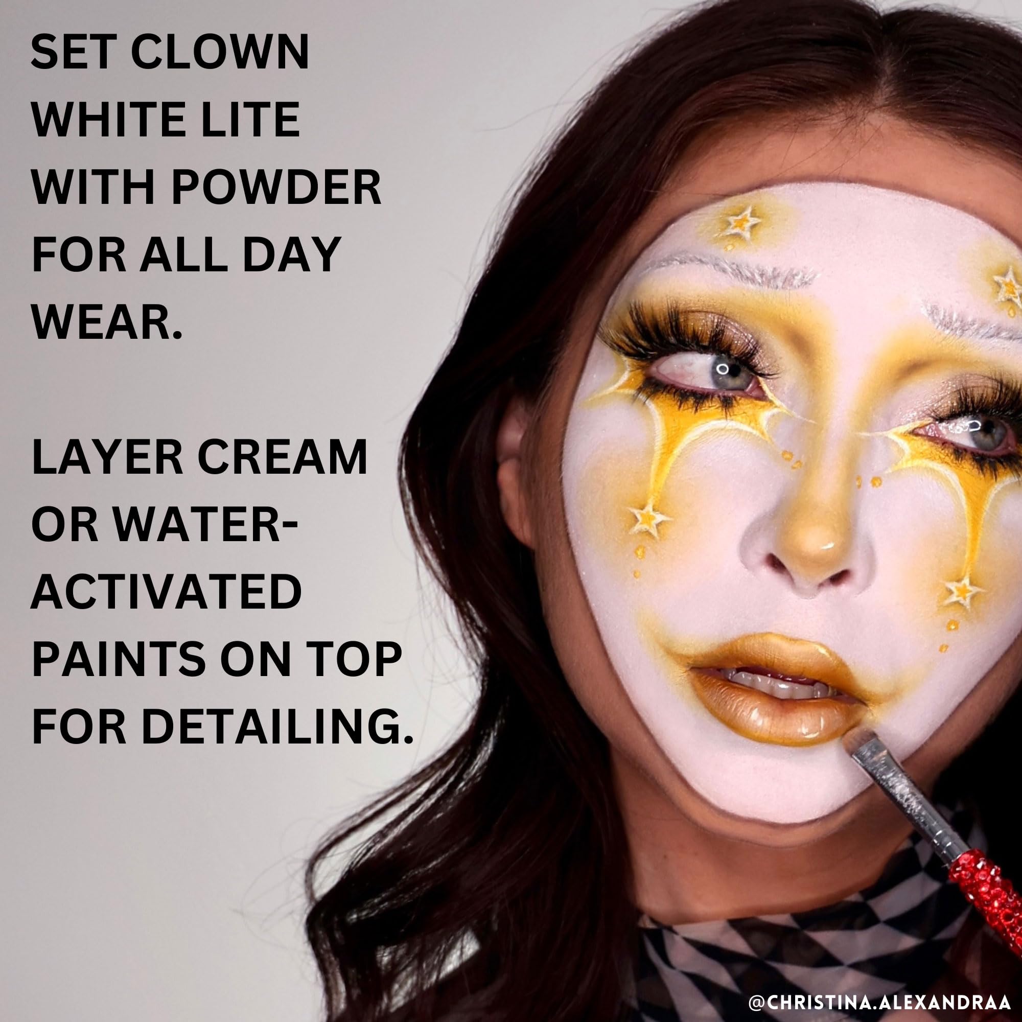 Mehron Makeup Clown White Lite | Professional Face Paint & Body Paint | White Cream Face Paint for Clown Makeup, Stage, Film, Cosplay, Mime, & Halloween 2 oz (56g)