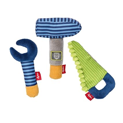 sigikid, Jungen, Greifling Werkzeug Set, Papa und Me, Blau/Grün, 41676