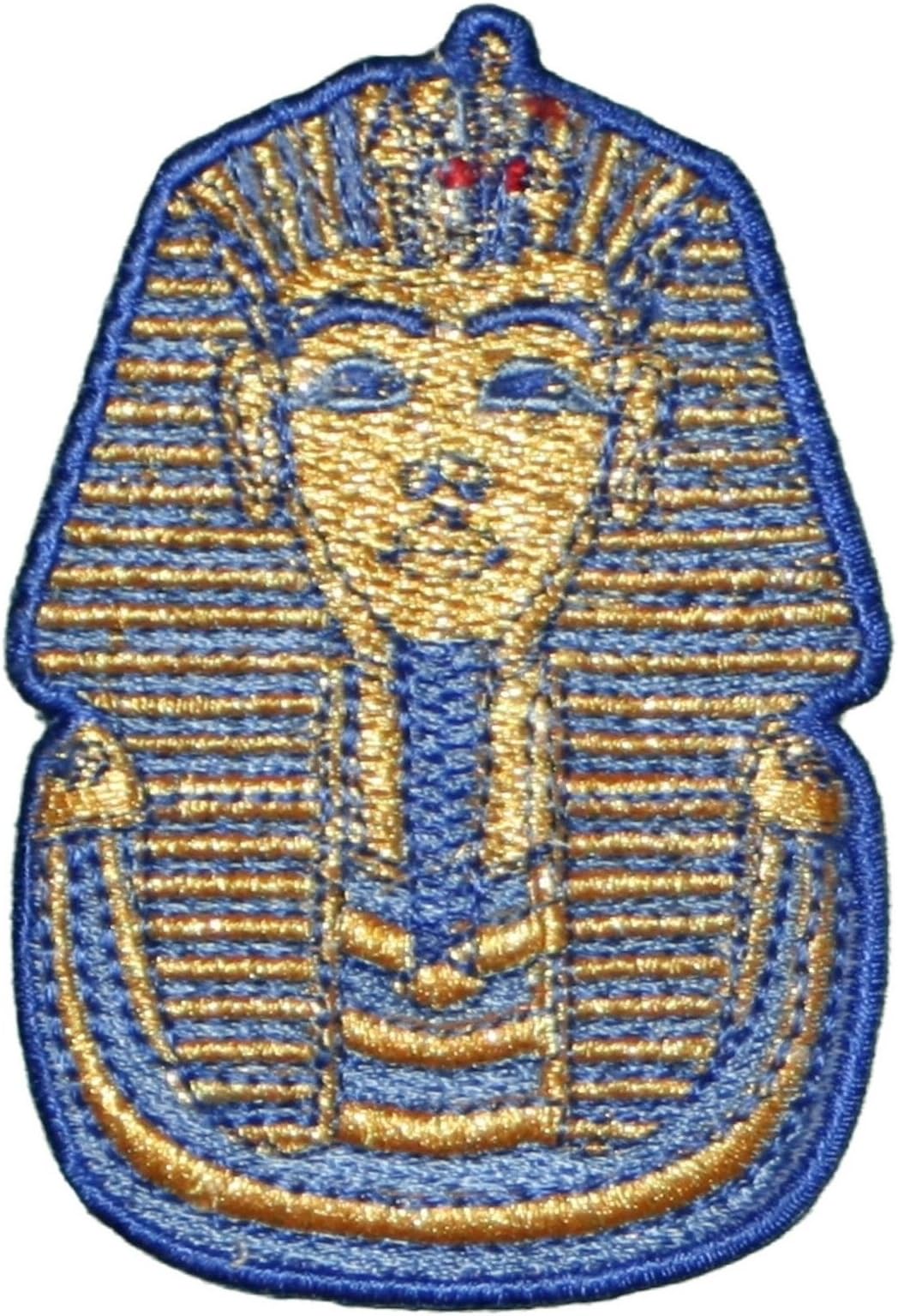 King Tut Tutankhamen Embroidered Iron on or sew on Patch/Applique Egyptian 2.75"