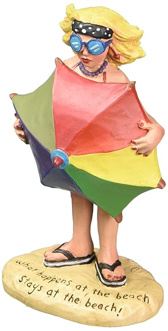 Blossom Bucket Beach Babe with Umbrella (M4) Decor