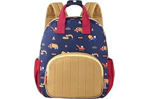 GAGAKU Toddler Backpack for Girls Boys 2-4 years Mini Kids Backpacks Cotton with Name Tag Lightweight Adjustable Straps