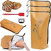 3PCS BBQ Blanket for Resting Meat, Reusable Meat Resting Blanket with Oil Brush, Wide Mouth Smoker Grilling Meat Insulated Resting Bag for Large Brisket Beef Pork Turkeys, Gifts for Men Him Dad