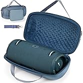ZUJFPL Hard Shell Case for JBL Xtreme 3/2 / 1 Portable Bluetooth Speaker, Waterproof Travel Carrying Case with Zipper Pocket Bag for Charger and Accessories - Blue