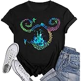Magic Kingdom Shirt Magical Tshirt: Women Castle Graphic Tees Family Vacation Short Sleeve Tops Casual Holiday Outfits