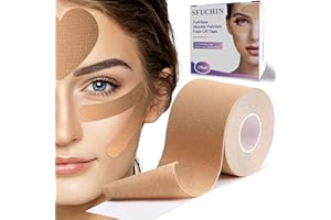 Face Tape for Wrinkles -sfuchin Multi Region Wrinkle Tape, Face Lift Tape, Facial Patch, Kinesiology Tape for Forehead Frown 