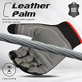 WFX Mens Work Gloves Padded Knuckles Touchscreen Rigger Breathable Red L view 4