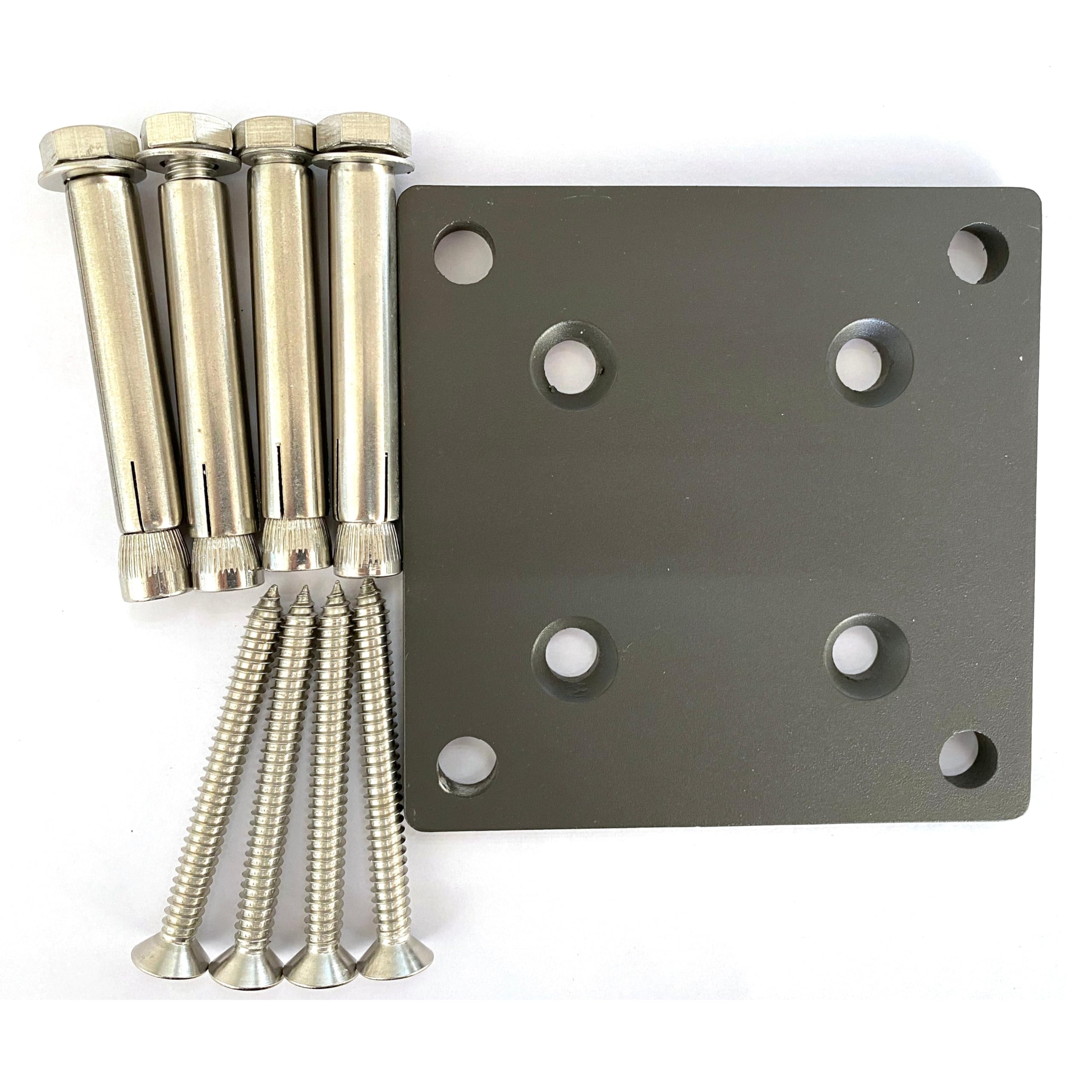 RED DECO Fence Fixing Set, Polyvinyl Chloride, Grey, One Size