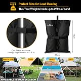 Orgrul 4 Gazebo Weights Sand Bags for Pop Up Canopy Tent Sun Shades Trampoline view 2
