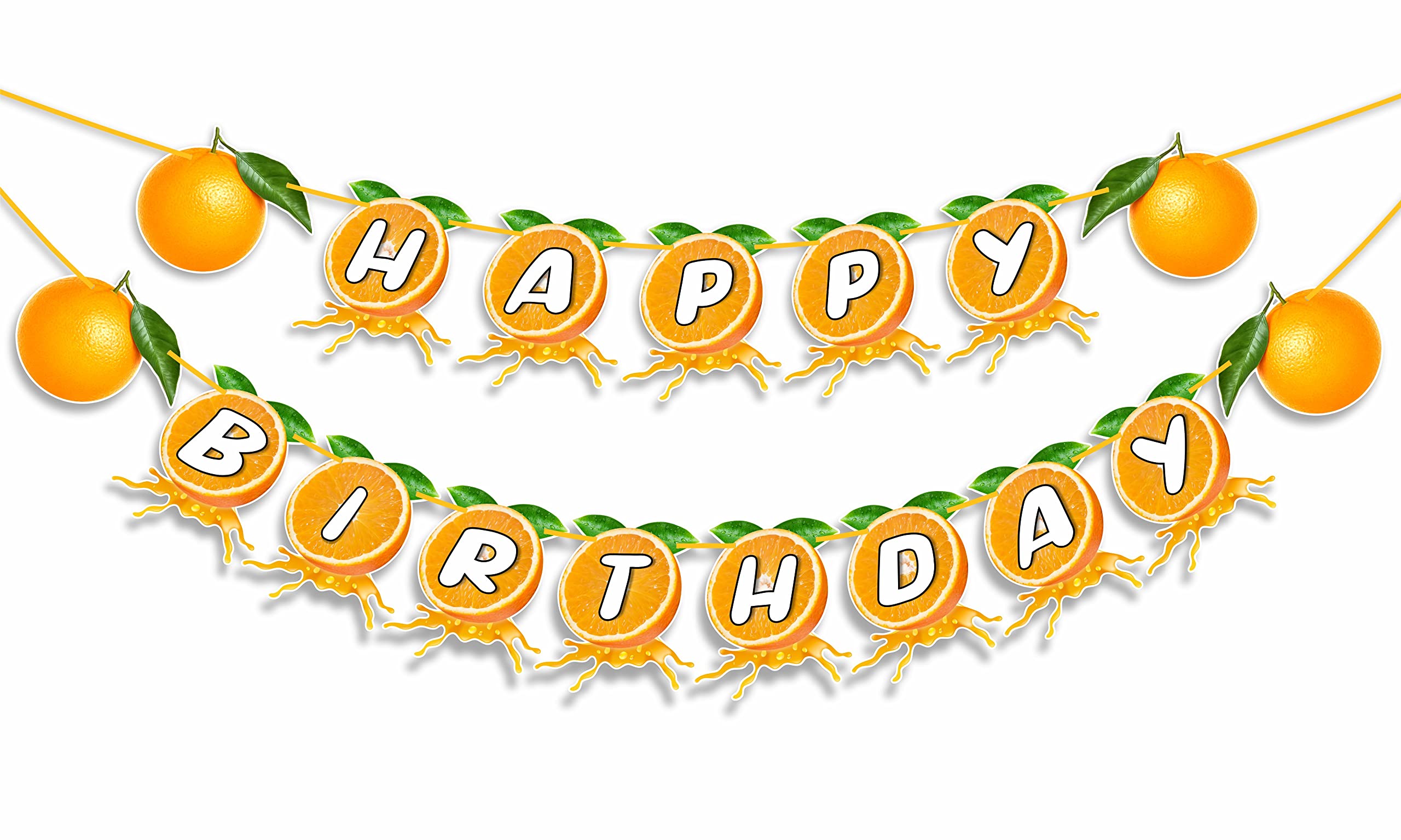 Seyal® Orange Happy Birthday Banner