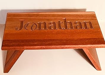 wooden name stools