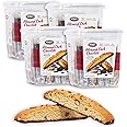 Nonni's Cioccolati Biscotti Italian Cookies - 4 Tubs - Italian Biscotti Cookies - Biscotti Individually Wrapped Cookies w/Premium California Almonds & Dark Chocolate - Kosher Coffee Cookies - 21 oz