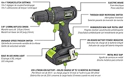 Genesis 20V Cordless Drill Driver with Battery and