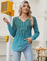 Zeagoo Ladies Long Sleeve Blouses Floral Boho