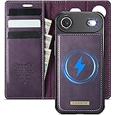 Kowauri Case for iPhone Air, PU Leather Wallet Flip Case with Card Holder RFID Blocking, Magnetic Detachable Shockproof Phone Cover Wireless Charging Compatible for iPhone Air (6.5 inch), Purple