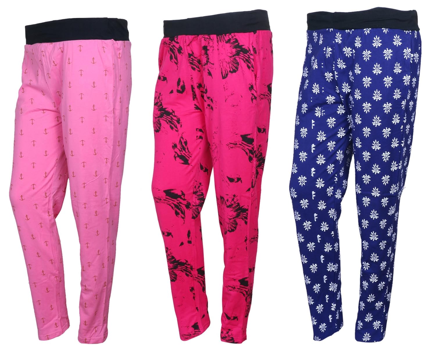 indiweaves cotton printed lower/track pants/pyjama for women(pack of 3)