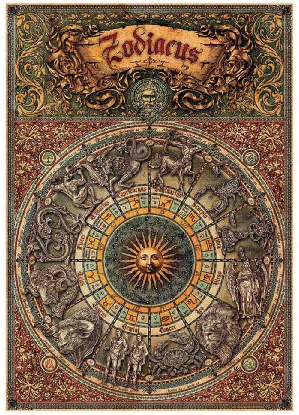 Nomte Jigsaw Puzzles Jigsaw Puzzles Classical Zodiac Signs 1000 Pieces Puzzle Kids Puzzles Educational Toys For Adults Children Toy Collectiable
