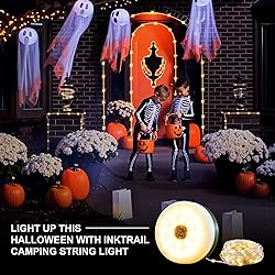 Solar Camping String Lights, Retractable Waterproof