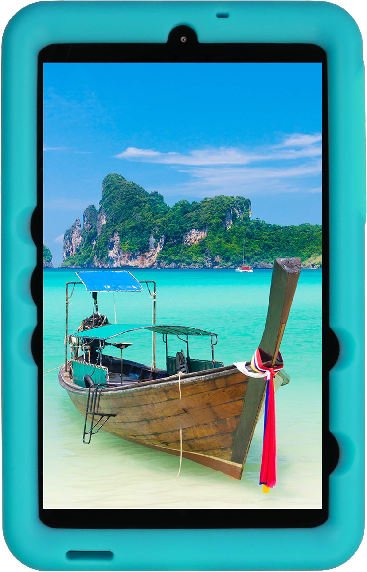 BobjGear Bobj Rugged Tablet Case for Samsung Galaxy Tab A 8.0 (2018) SM-T387 SM-T387V Kid Friendly (Terrific Turquoise)